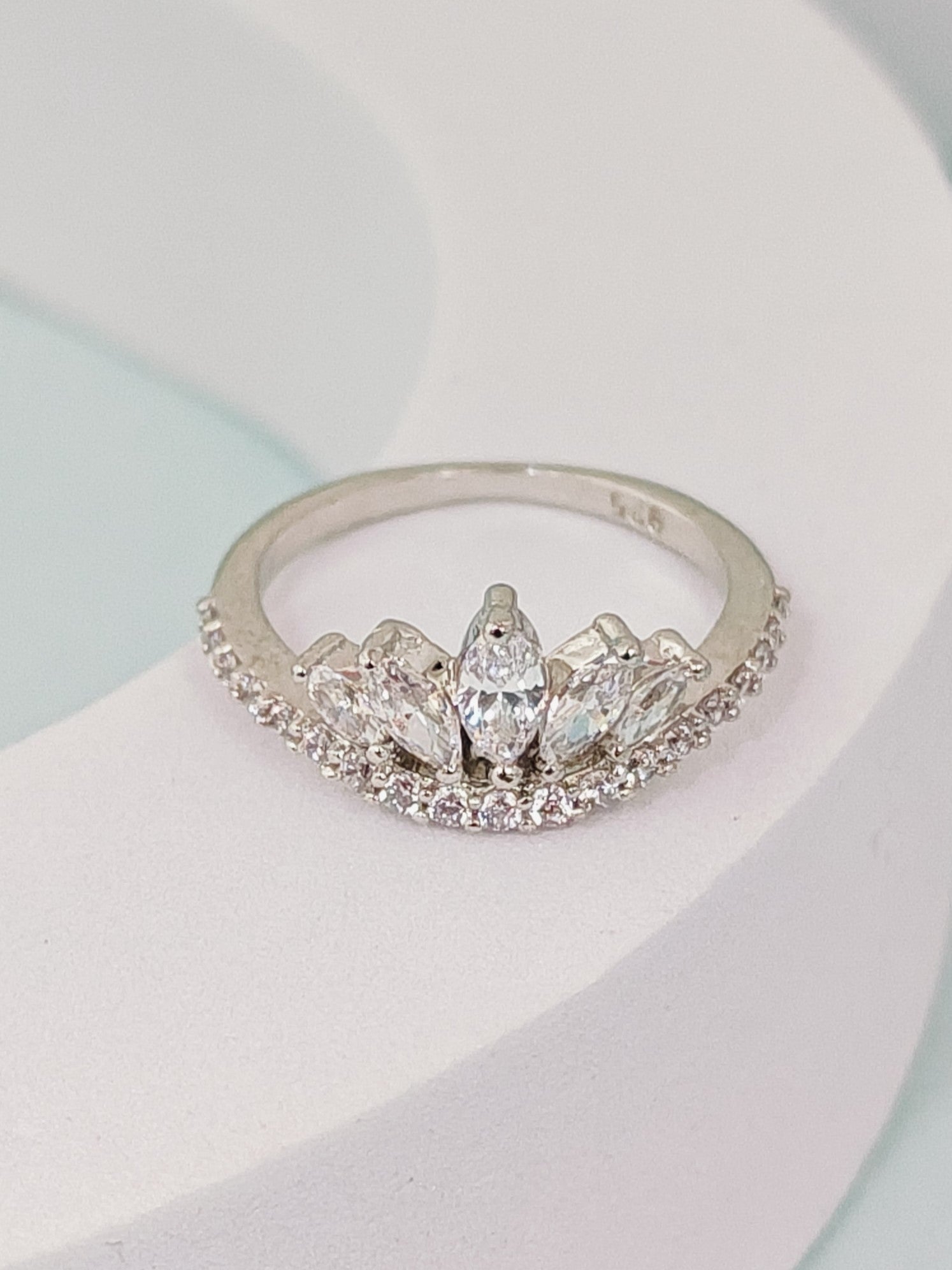 Crown Halo Diamond Ring