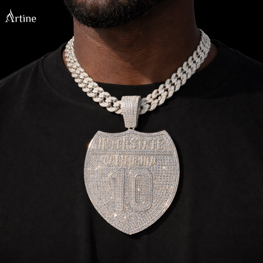 Iced 10 number Pendant