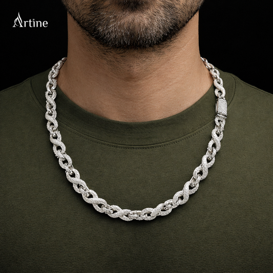 Iced Cuban Link Chain Necklace | 925 Sterling Silver Luxury Jewelry