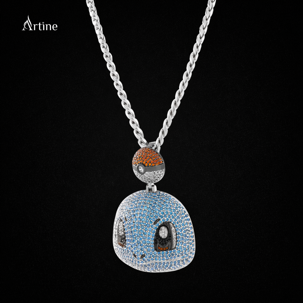 Iced Squirtle Dome Pendant – Poké Ball Drip Luxury Charm