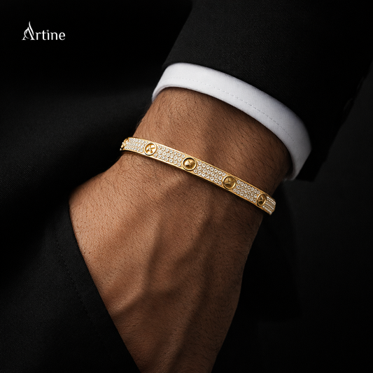 Golden Eternity Diamond Bangle