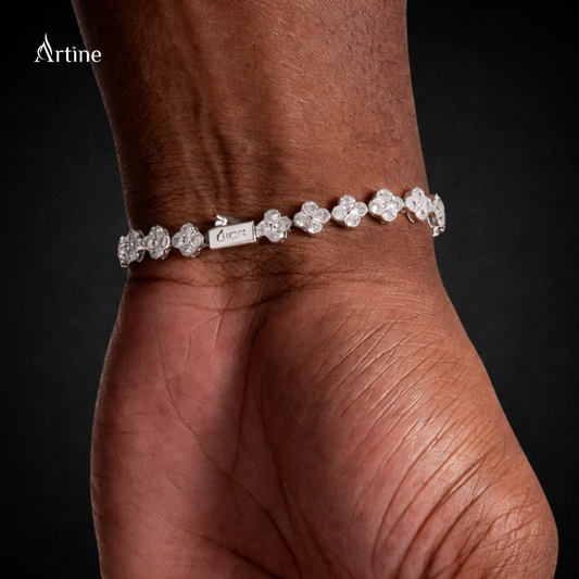 Diamond Blossom Line Bracelet