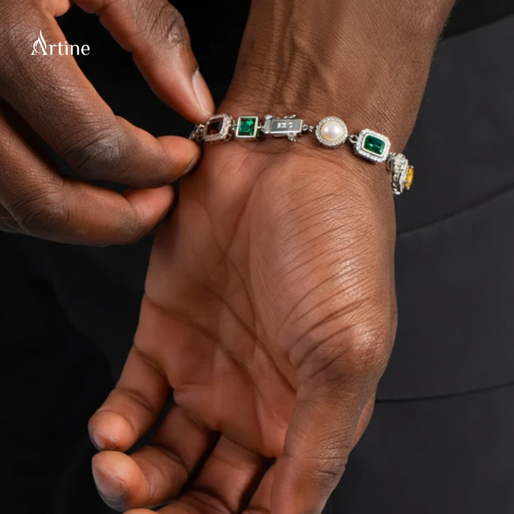 Prismatic Gemstone Elegance Bracelet