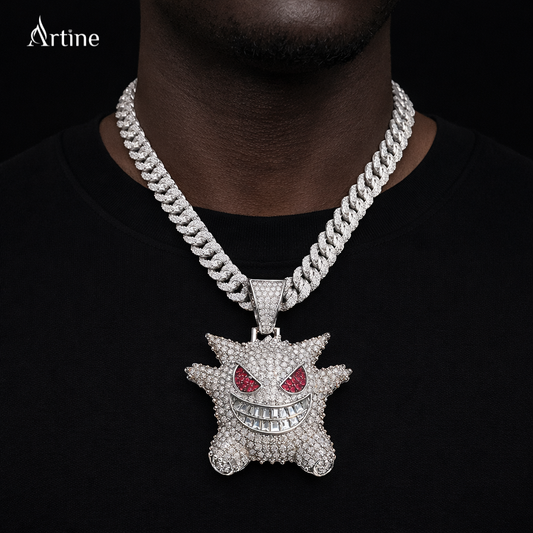 Iced Evil Star Character Pendant