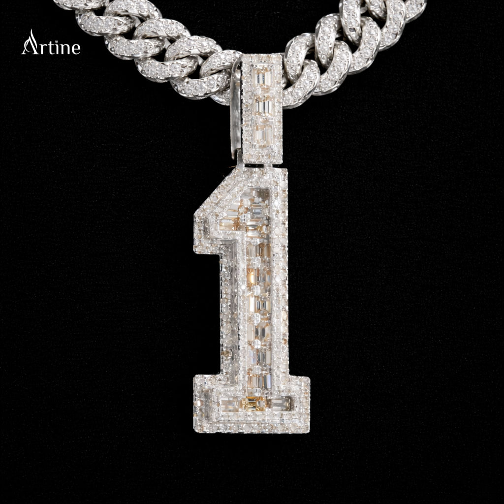 Chosen One Iced Number Pendant