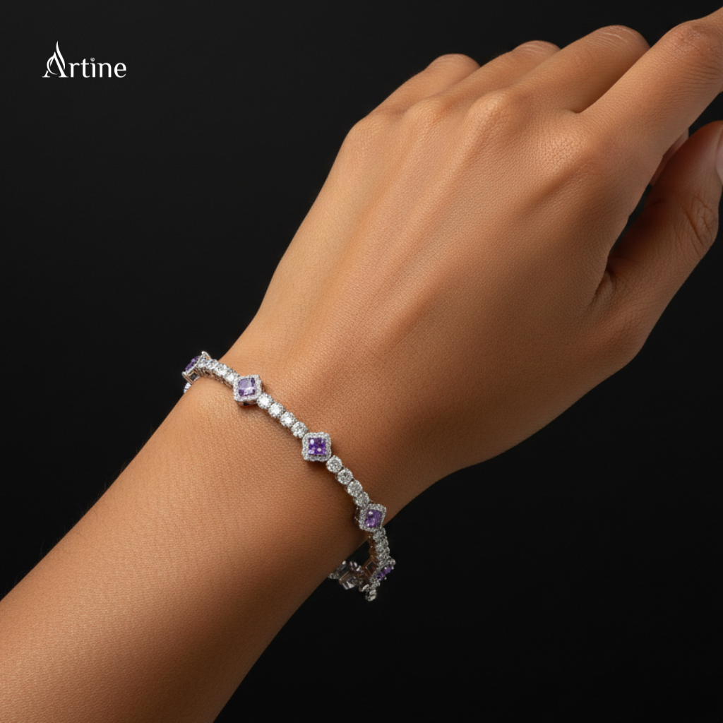 Lavender Halo Grace Bracelet