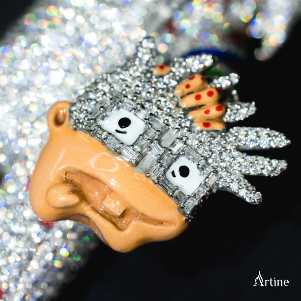 Iced Horror Doll Pendant – Fully Bling Hip-Hop Statement Charm