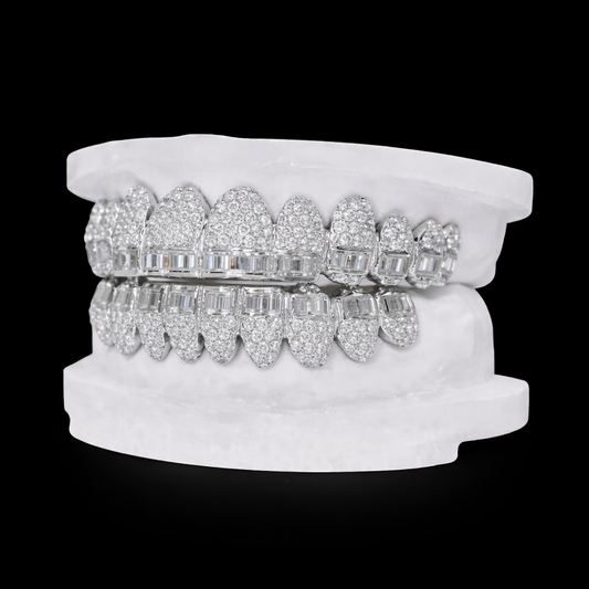 Luxury Iced-Out Diamond Bullet Grillz