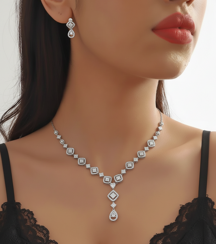 Square Drop Necklace