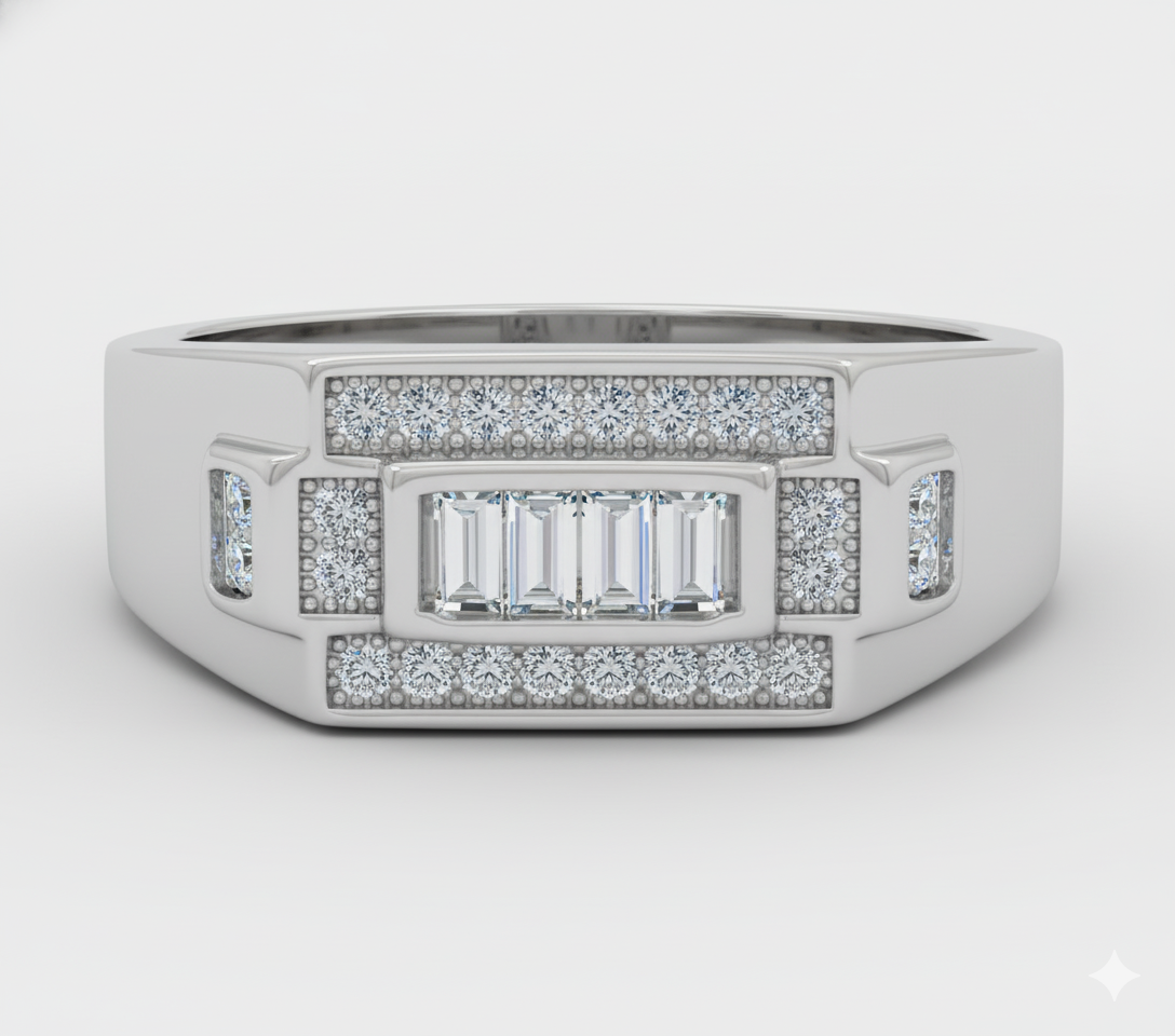 Classic Silver Band Ring for Men