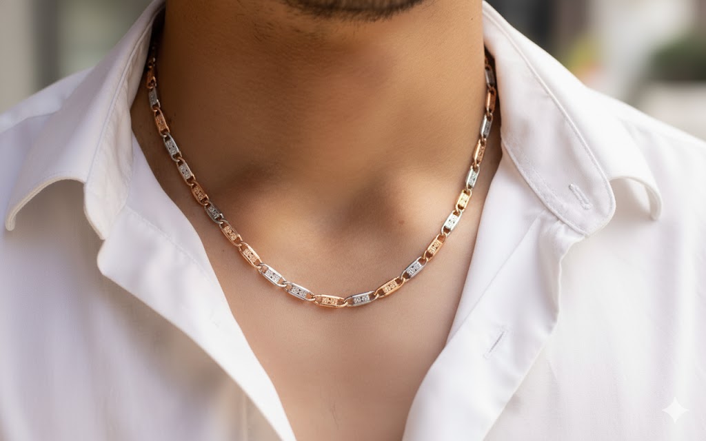 Dual tone Box link chain