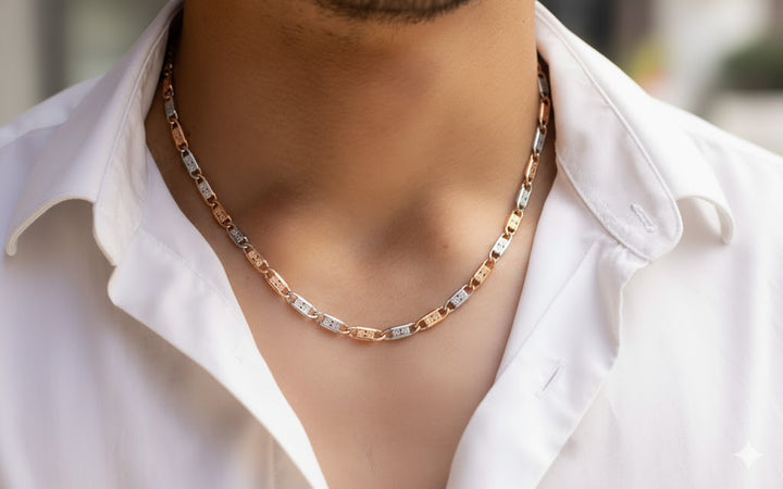 Dual tone Box link chain