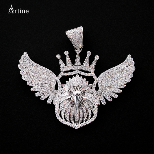 Royal Winged Crown Eagle Pendant