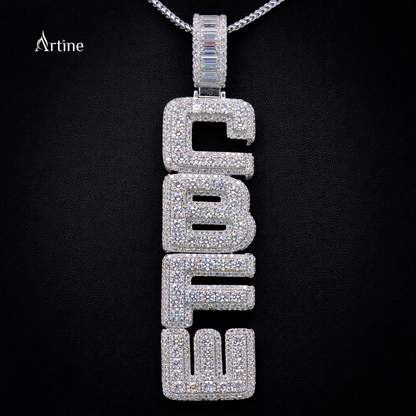 Iced “CBFE” Letter Pendant – Fully VVS Moissanite Hip-Hop Charm