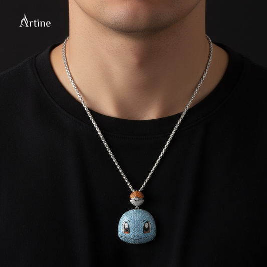 Iced Squirtle Dome Pendant – Poké Ball Drip Luxury Charm