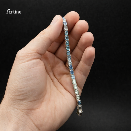 Ocean Ombre Sapphire Tennis Bracelet