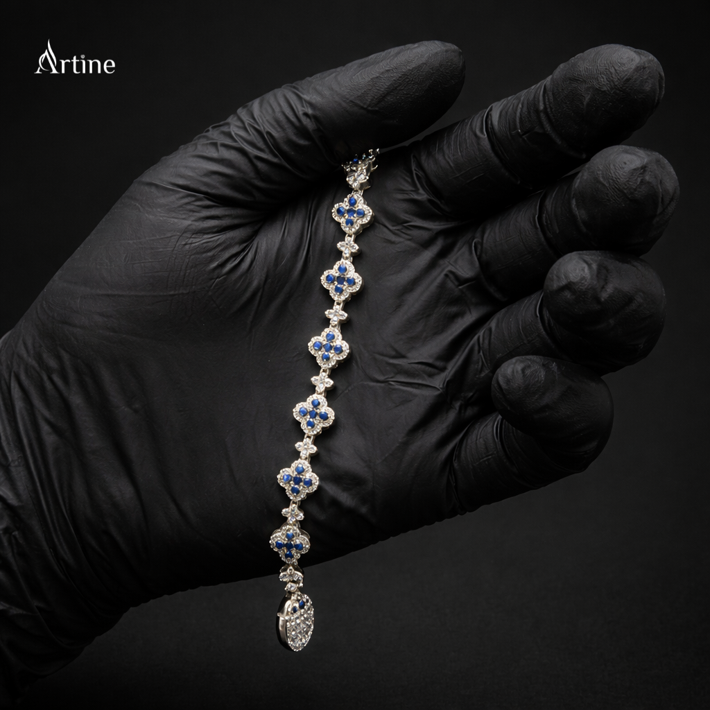 Royal Sapphire Clover Bracelet