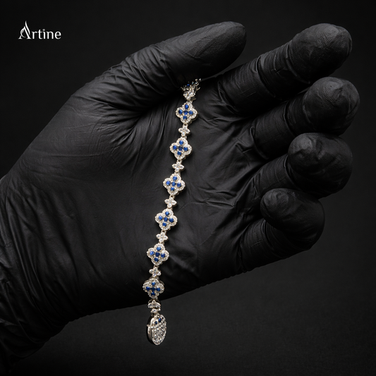Royal Sapphire Clover Bracelet