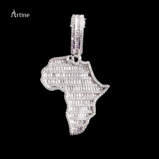 Iced Africa Map Pendant – Luxury Hip-Hop Statement Charm