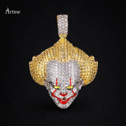 Iced Evil Clown Face Pendant – Luxury Hip Hop Statement Jewelry