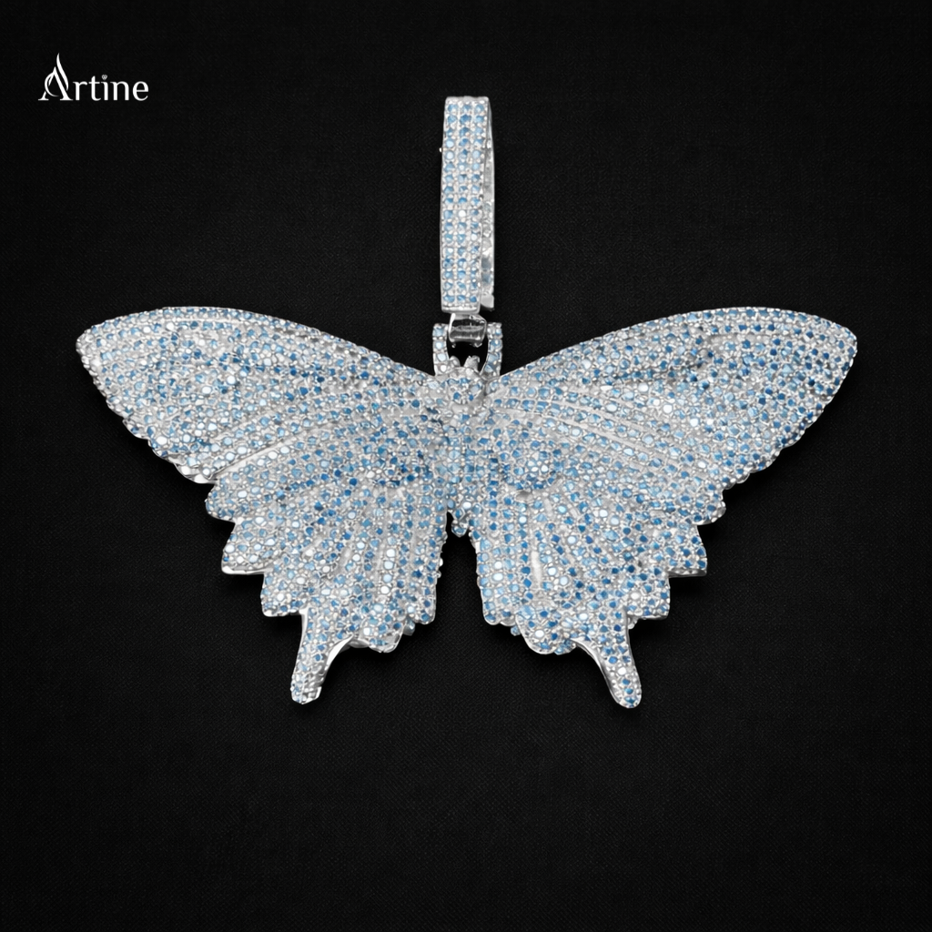 Arctic Lightning butterfly Pendant