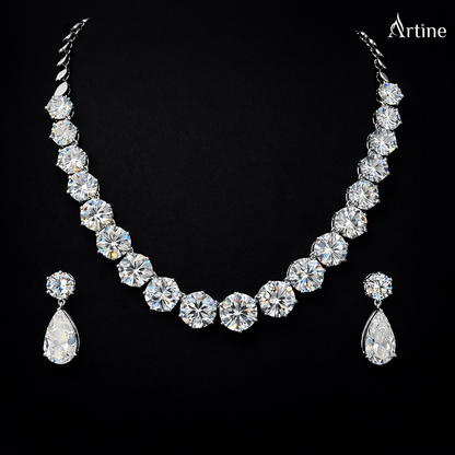 Royal Radiance Diamond Tennis Necklace Set