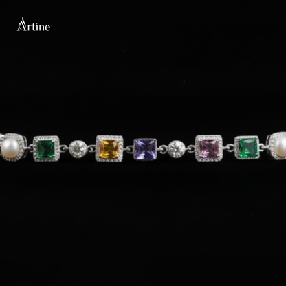 Prismatic Gemstone Elegance Bracelet