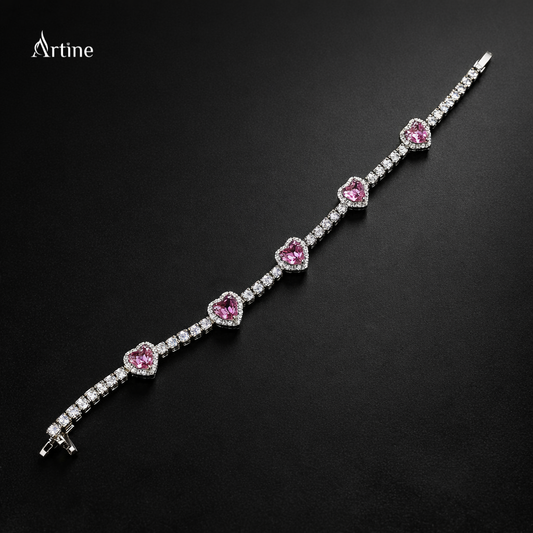 Blush Heart Halo Bracelet