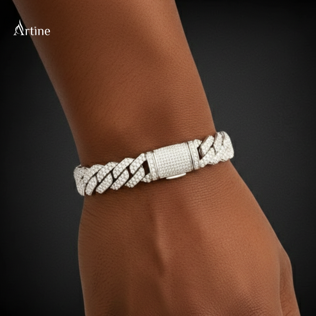 Iced Cuban Link Diamond Bracelet