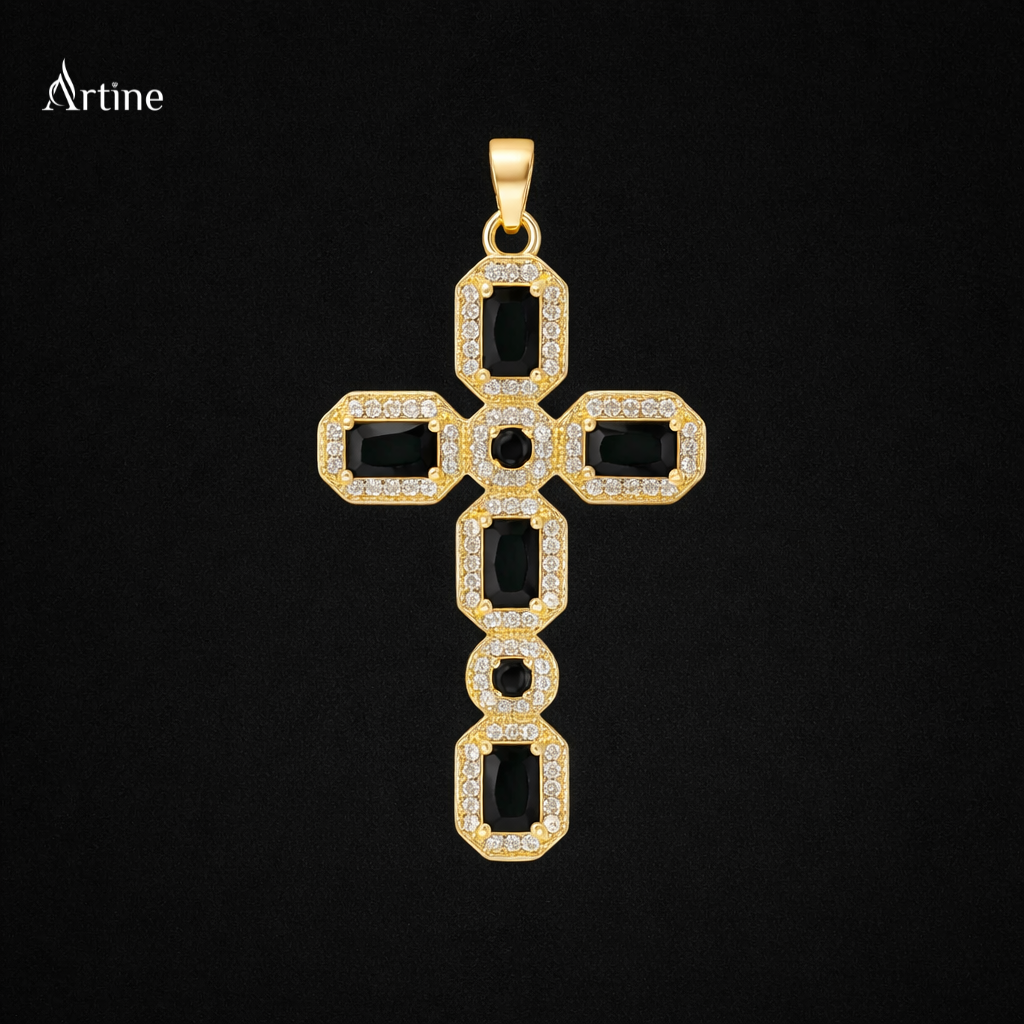 Midnight Royale Cross Pendant