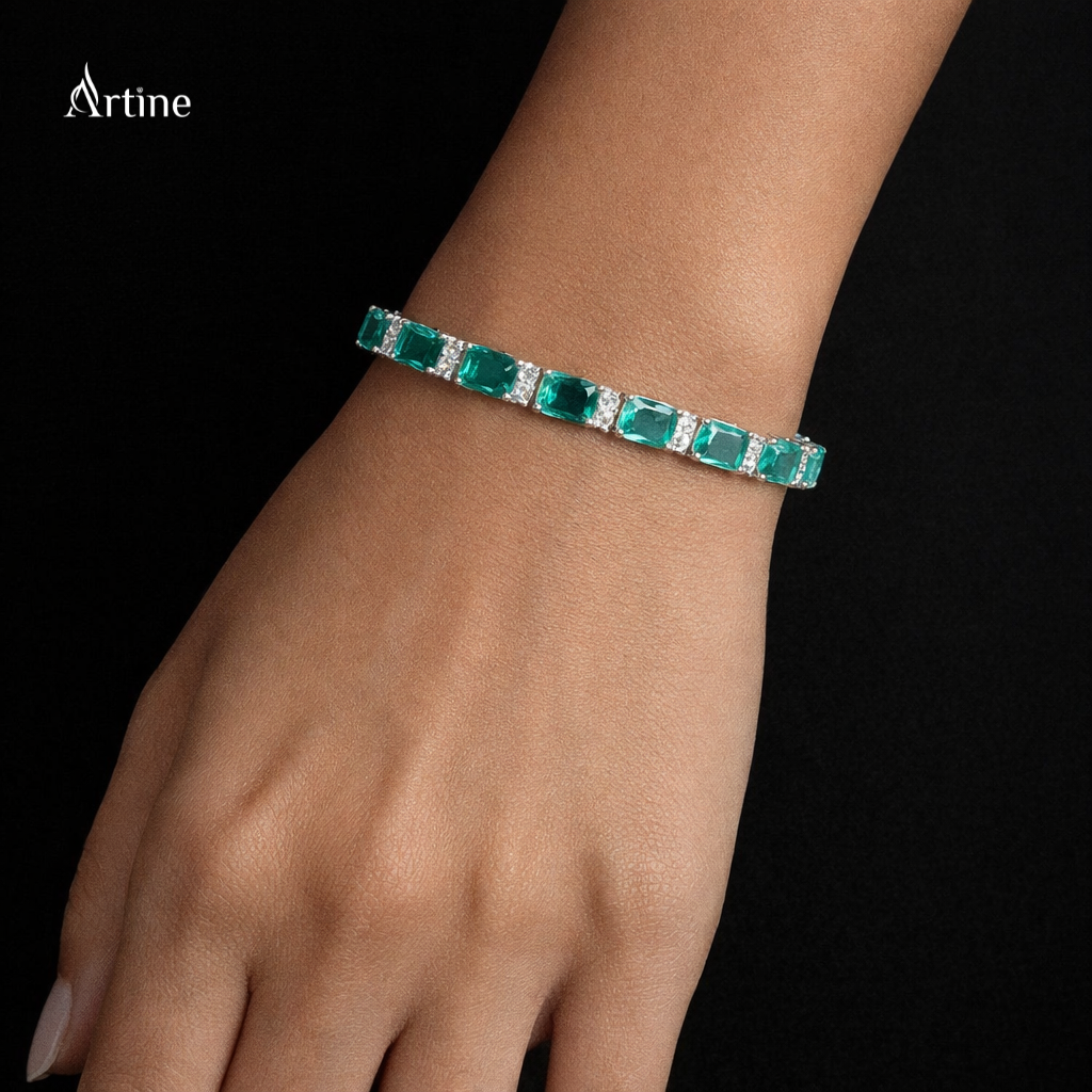 Emerald Grace Tennis Bracelet