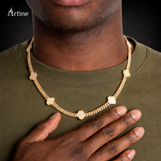 Minimal Diamond Bead Chain Necklace | 925 Silver Men’s Luxury Jewelry