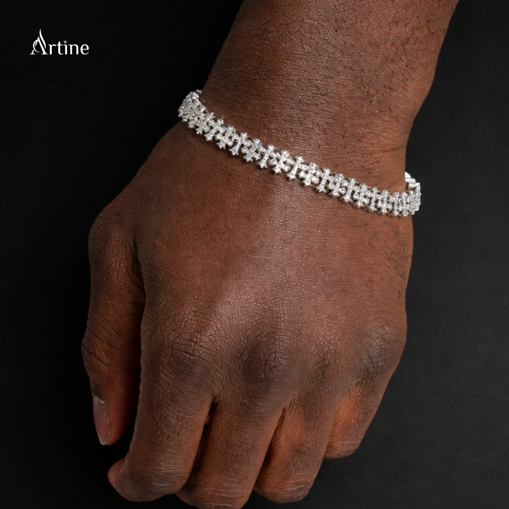 Snowflake Diamond Tennis Bracelet