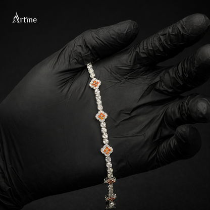 Amber Spark Halo Bracelet