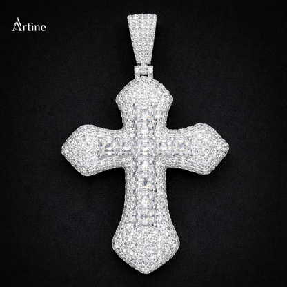 Celestial Iced Cross Pendant