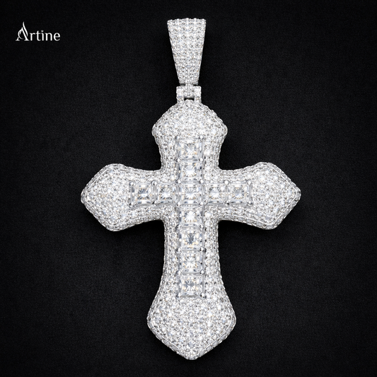 Celestial Iced Cross Pendant