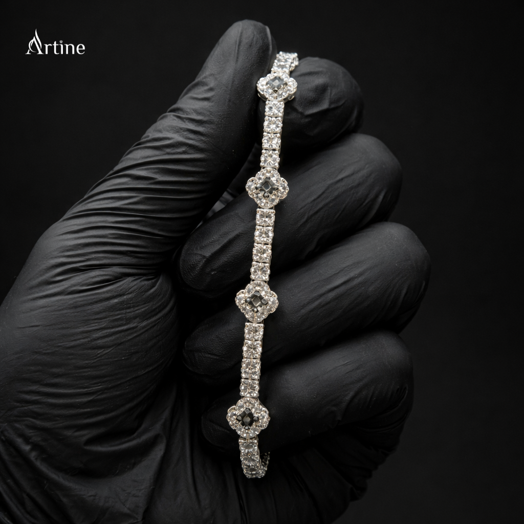 Midnight Blossom Diamond Bracelet