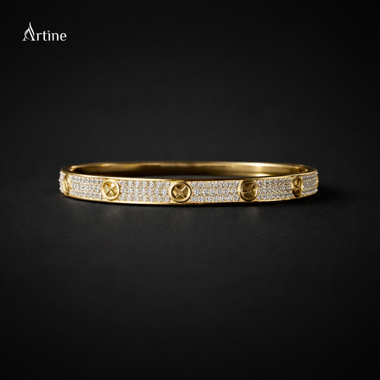 Golden Eternity Diamond Bangle
