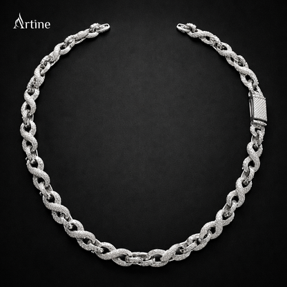 Iced Cuban Link  Chain Necklace | 925 Sterling Silver Luxury Jewelry