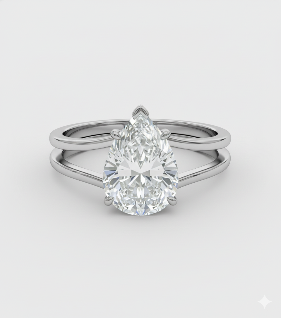 Pear Diamond Ring