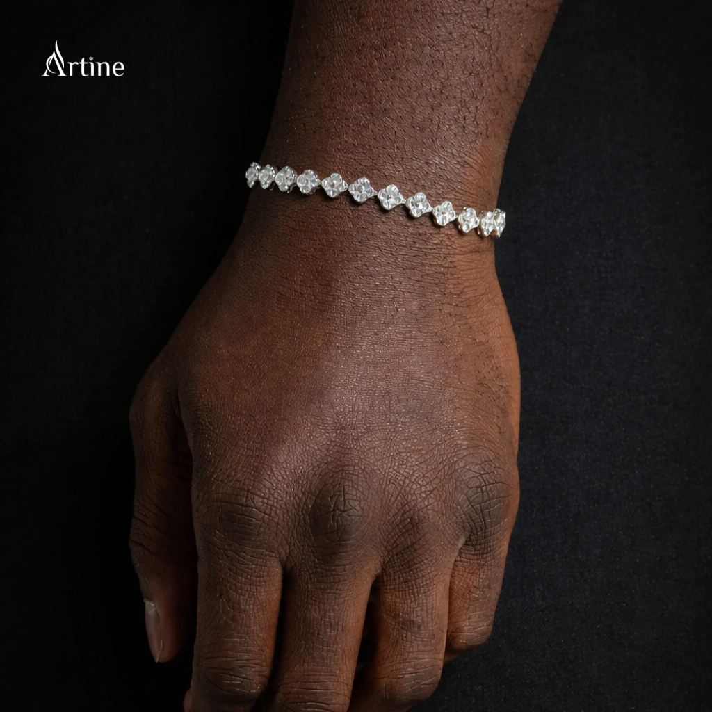 Diamond Blossom Line Bracelet