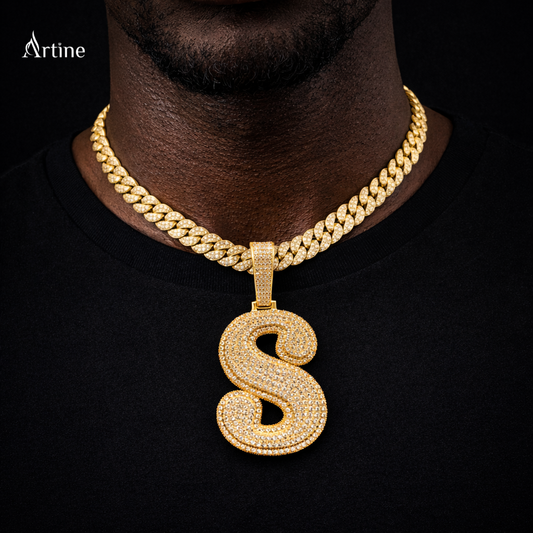 Serpent Majesty Iced “S” Pendant