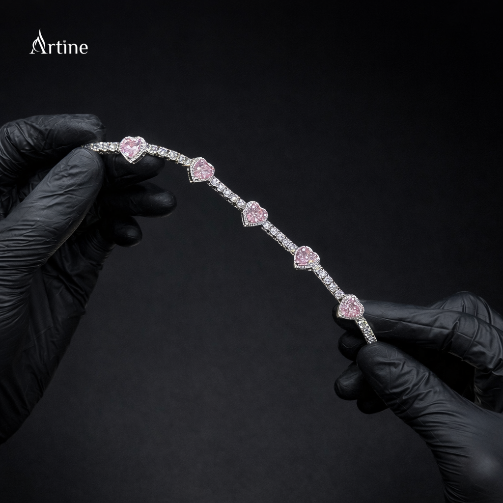 Blush Heart Halo Bracelet