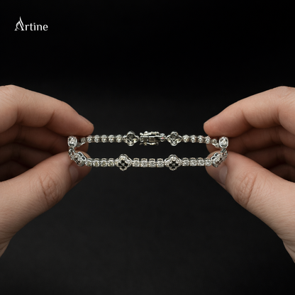 Midnight Blossom Diamond Bracelet