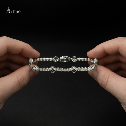 Midnight Blossom Diamond Bracelet