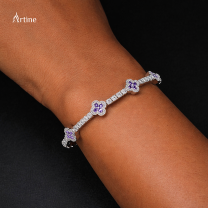 Amethyst Blossom Diamond Bracelet