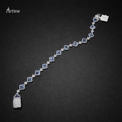 Royal Sapphire Clover Bracelet