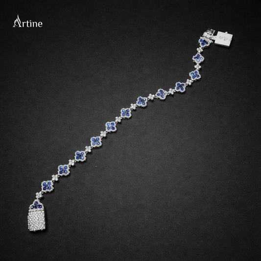 Royal Sapphire Clover Bracelet