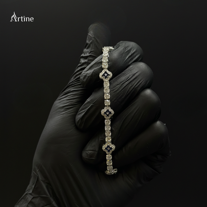 Sapphire Halo Tennis Bracelet