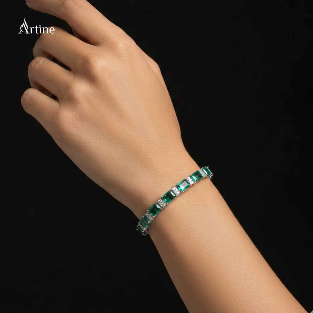 Emerald Grace Tennis Bracelet